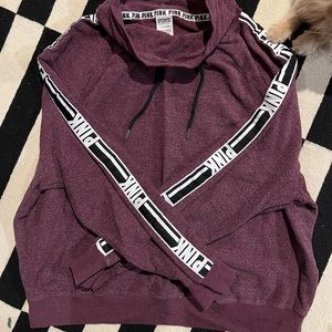 PINK cowl neck hoodie